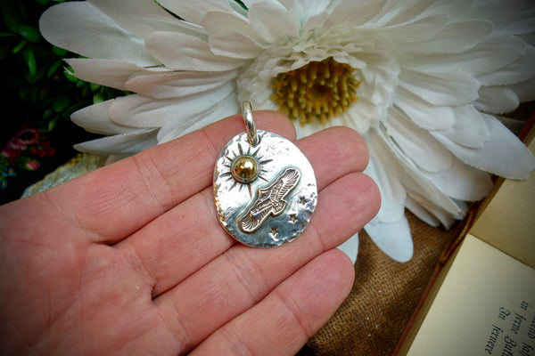 Silver Pendant „EAGLE AND THE SUN“