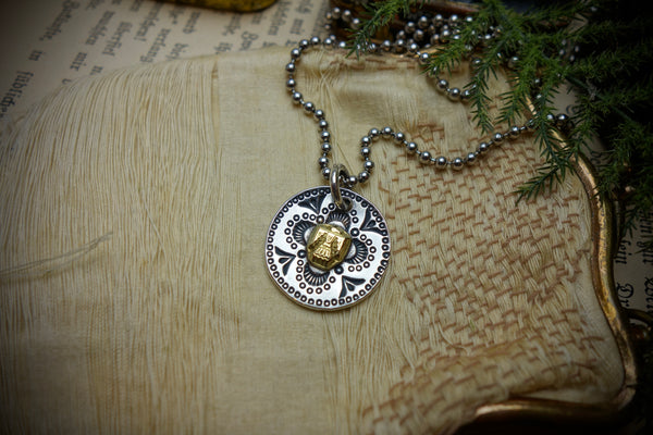 Silver Pendant „GOLDEN THUNDERBIRD“