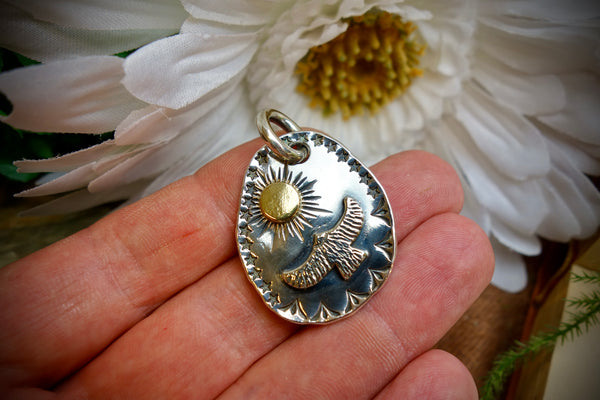 Silver Pendant „EAGLE AND THE SUN“