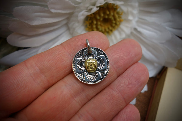 Silver Pendant „GOLDEN THUNDERBIRD“