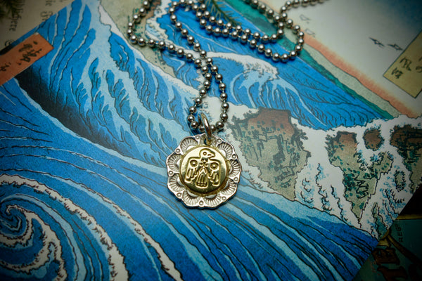 Silver Pendant „GOLDEN THUNDERBIRD“