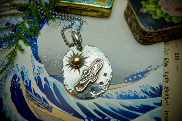 Silver Pendant „EAGLE AND THE SUN“