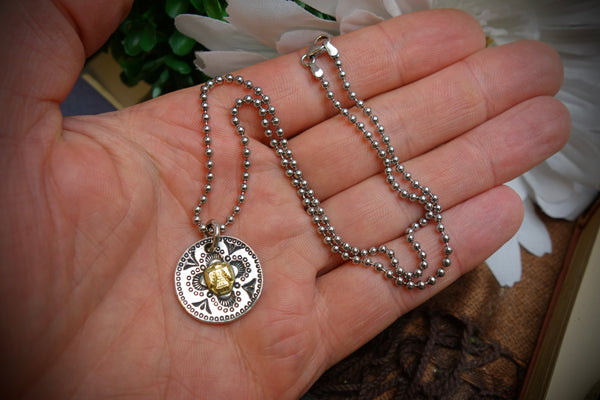 Silver Pendant „GOLDEN THUNDERBIRD“