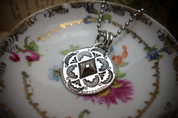 Silver Pendant „DIAMOND CONCHO“