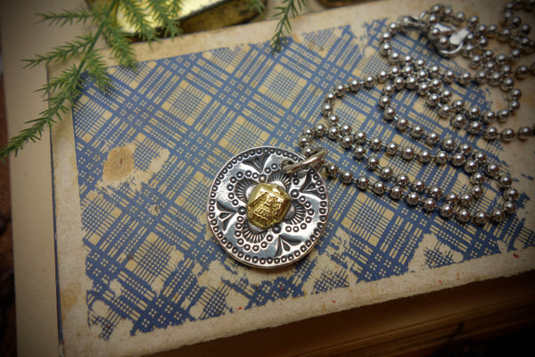 Silver Pendant „GOLDEN THUNDERBIRD“