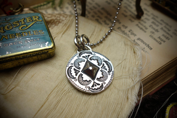 Silver Pendant „DIAMOND CONCHO“