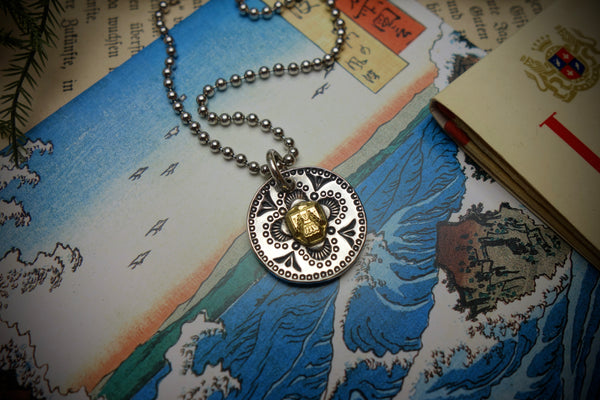 Silver Pendant „GOLDEN THUNDERBIRD“