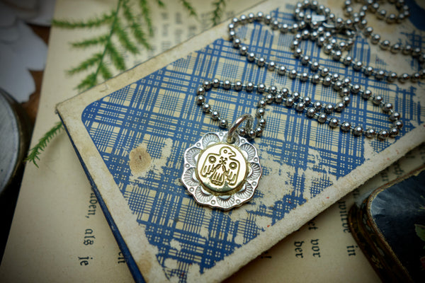 Silver Pendant „GOLDEN THUNDERBIRD“