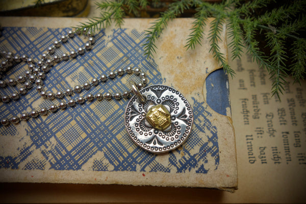 Silver Pendant „GOLDEN THUNDERBIRD“