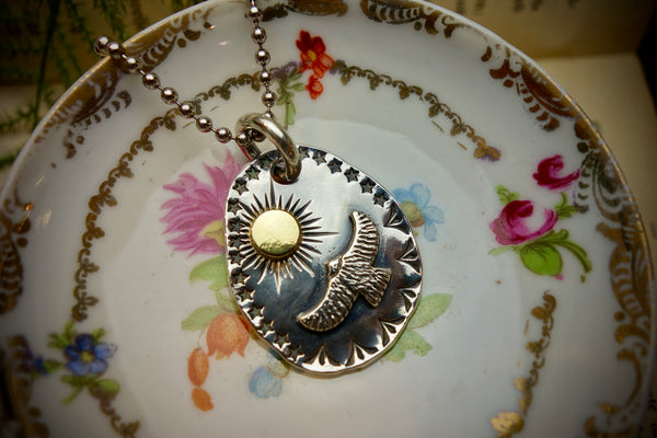 Silver Pendant „EAGLE AND THE SUN“