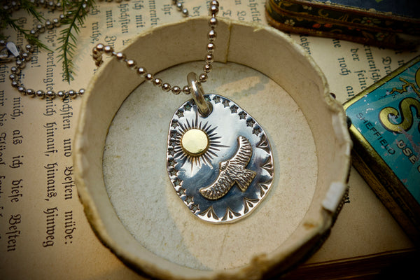 Silver Pendant „EAGLE AND THE SUN“