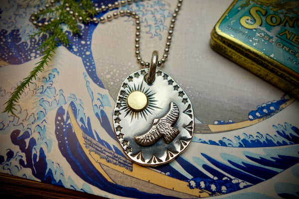 Silver Pendant „EAGLE AND THE SUN“