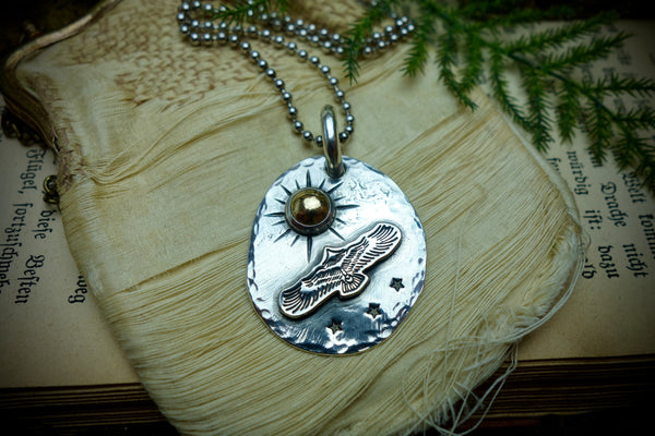 Silver Pendant „EAGLE AND THE SUN“