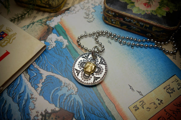 Silver Pendant „GOLDEN THUNDERBIRD“