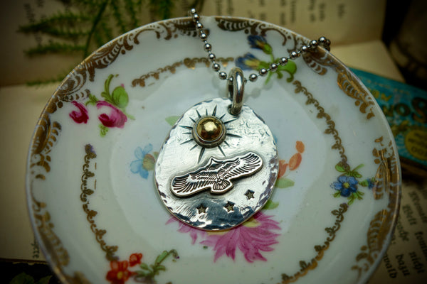 Silver Pendant „EAGLE AND THE SUN“