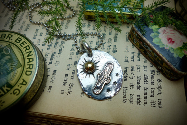 Silver Pendant „EAGLE AND THE SUN“