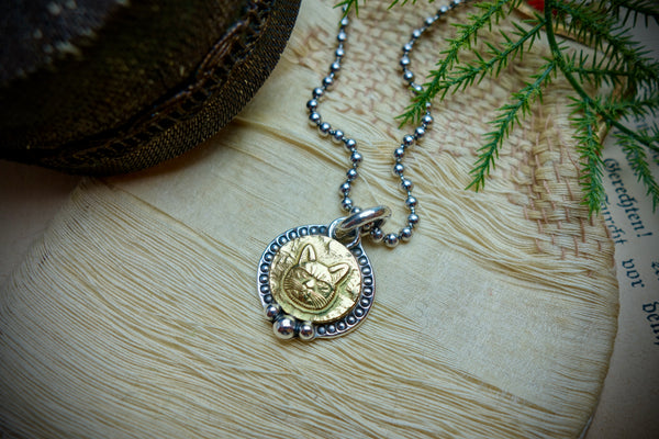Silver Pendant „GRUMPY KITTY“