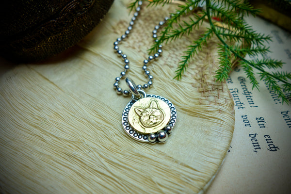 Silver Pendant „GRUMPY KITTY“