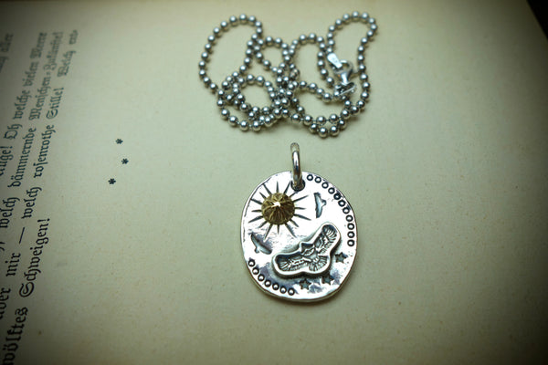 Silver Pendant „EAGLE AND THE SUN“