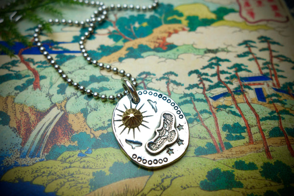 Silver Pendant „EAGLE AND THE SUN“
