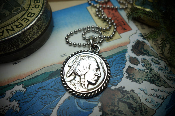 Silver Pendant „INDIAN HEAD MEDAL“