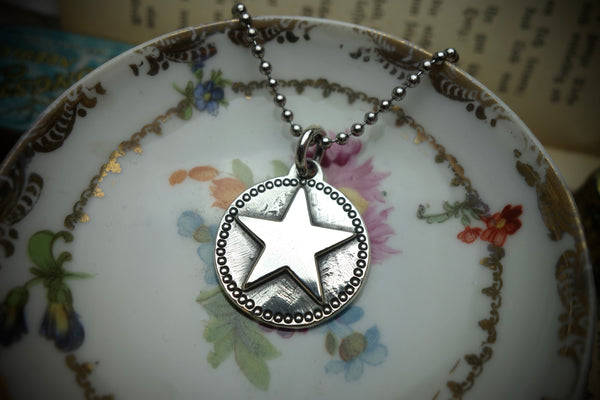 Silver Pendant „STAR MEDAL“