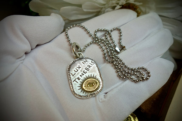 Silver Pendant „LUX IN TENEBRIS“