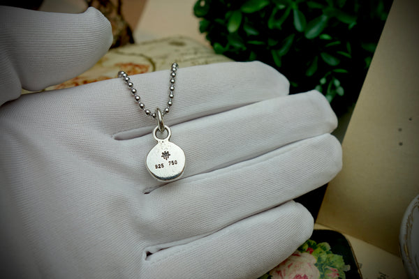 Silver Pendant „GOLDEN STAR“