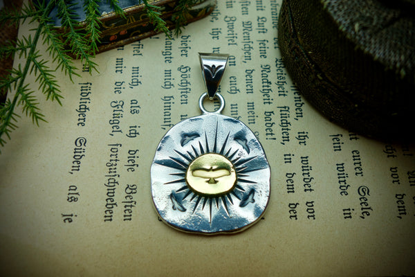 Silver Pendant „GOLDEN EAGLE“