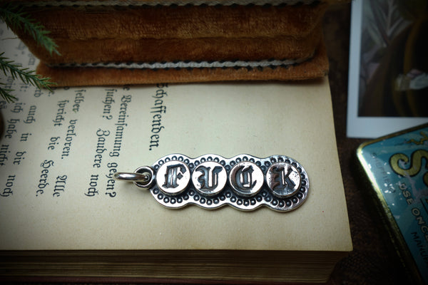 Silver Pendant „FUCK“