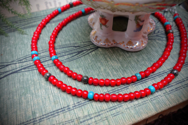 Necklace „TRADE BEADS“, Length 60,5cm