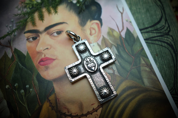 Silver Pendant „SACRED HEART CROSS“