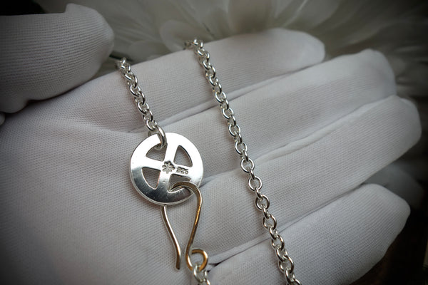 Silver Chain „MEDICINE WHEEL“, Length 64cm
