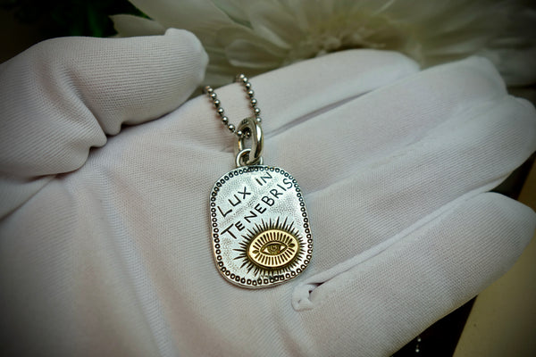 Silver Pendant „LUX IN TENEBRIS“