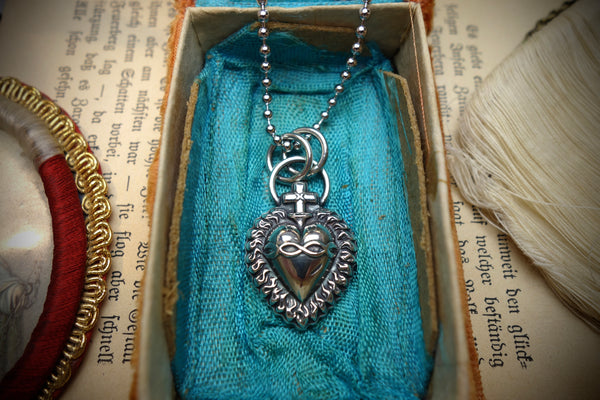 Silver Pendant „SACRED HEART“