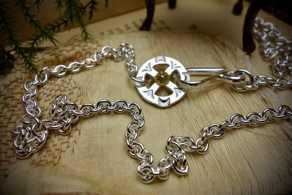 Silver Chain „MEDICINE WHEEL“, Length 65,5cm