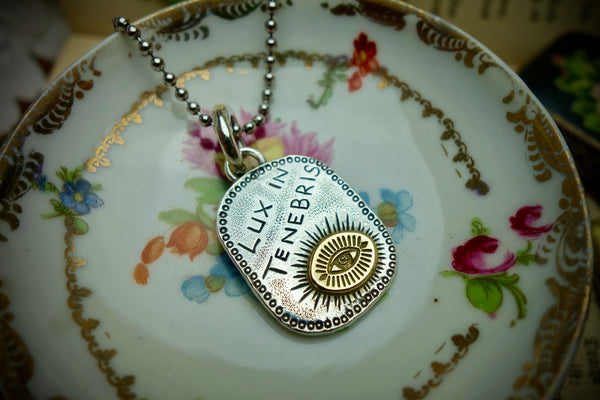 Silver Pendant „LUX IN TENEBRIS“