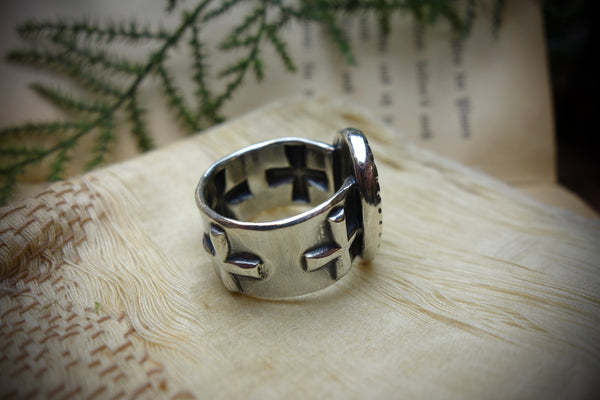 Silver Ring „CONCHO“, U.S. Size 10