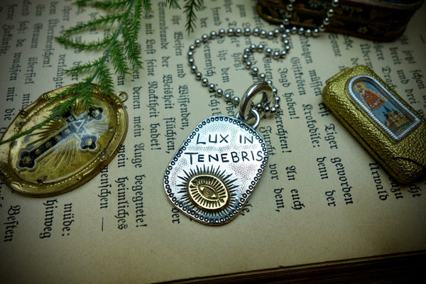 Silver Pendant „LUX IN TENEBRIS“