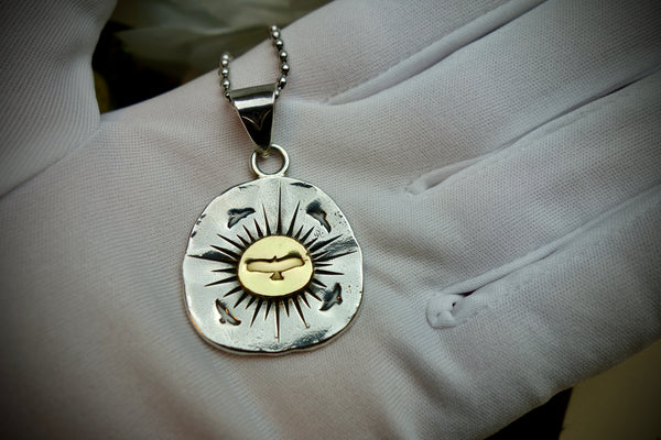 Silver Pendant „GOLDEN EAGLE“