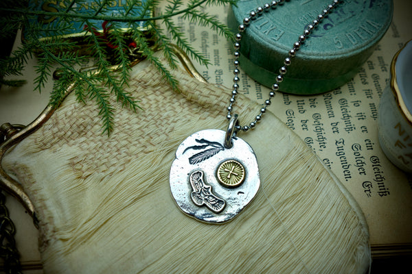 Silver Pendant „OLD SOUL SOUTHWEST“