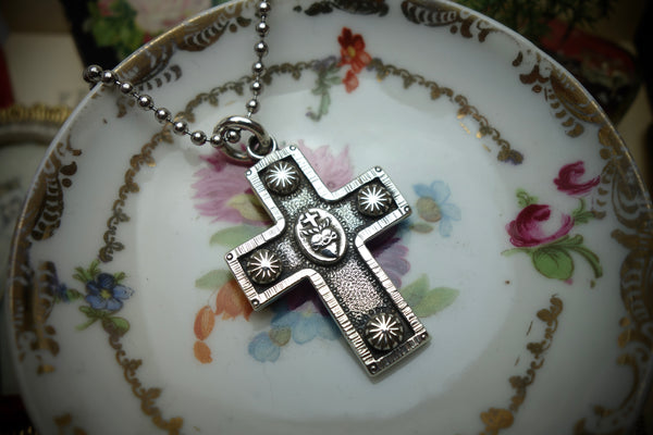 Silver Pendant „SACRED HEART CROSS“