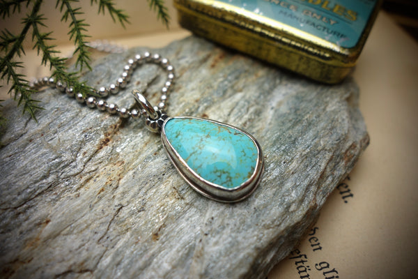 Silver Pendant „TURQUOISE DROP“