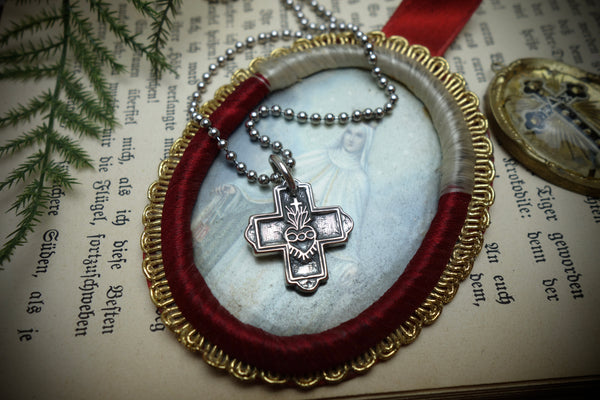 Silver Pendant „SACRED HEART CROSS“