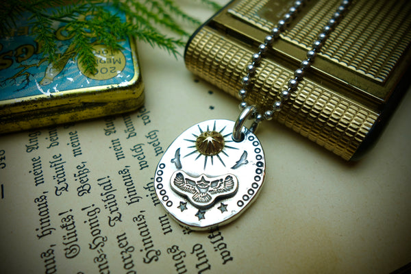 Silver Pendant „EAGLE AND THE SUN“