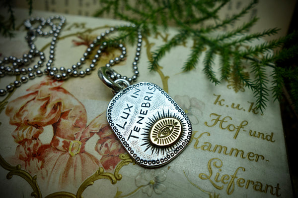 Silver Pendant „LUX IN TENEBRIS“
