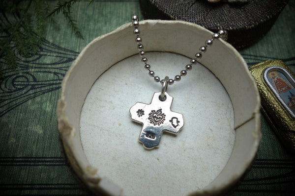 Silver Pendant „SACRED HEART CROSS“