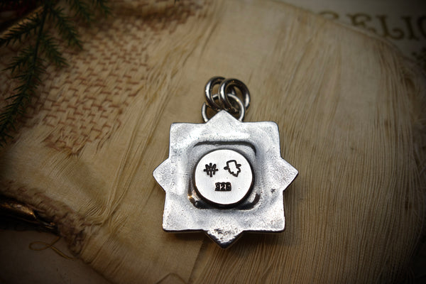 Silver Pendant „KINGMAN STAR CONCHO“