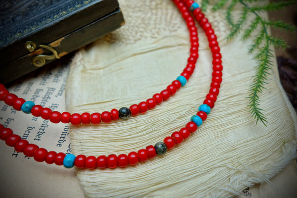 Necklace „TRADE BEADS“, Length 60,5cm