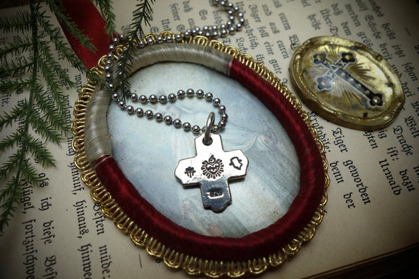 Silver Pendant „SACRED HEART CROSS“